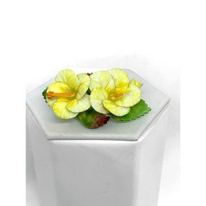 Denton China Porcelain Flower Brooch - England